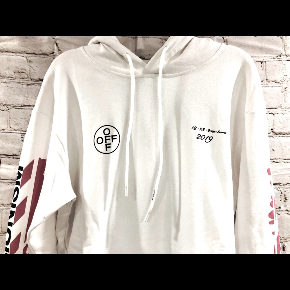 āSOLDāšHP x 2šOff-Whiteš„AUTH Graffiti Arrows Hoodieš„Official PBš„ - Picture 4 of 16